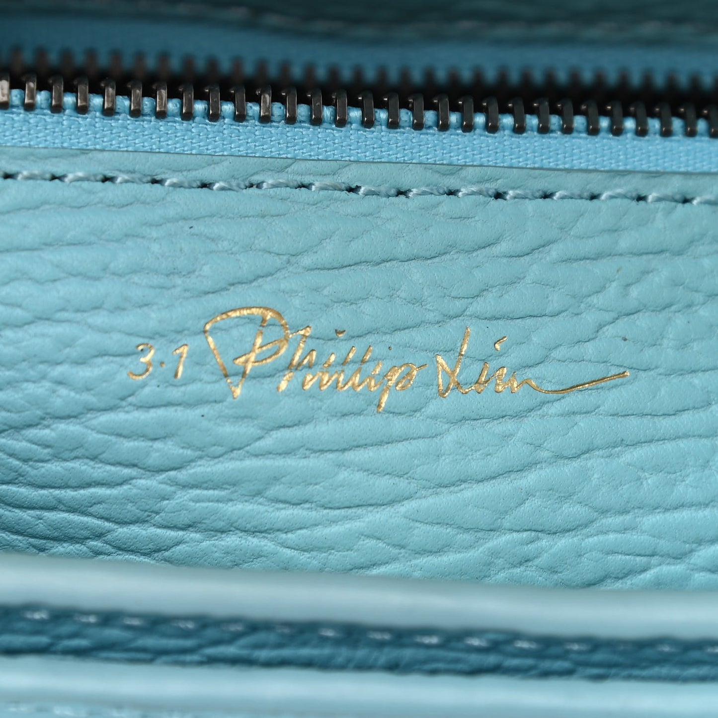 Textured Calfskin Mini Pashli Messenger Light Blue