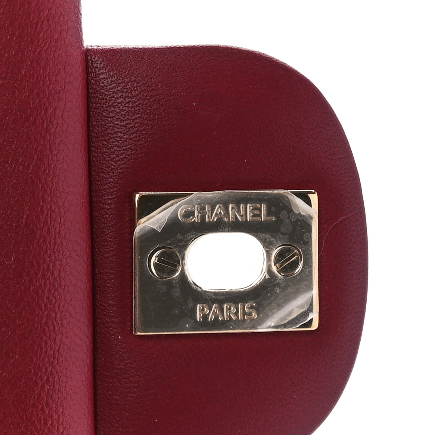 Lambskin Quilted Medium Double Flap Burgundy