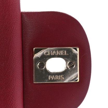 Chanel Lambskin Quilted Medium Double Flap Burgundy 7 of 12