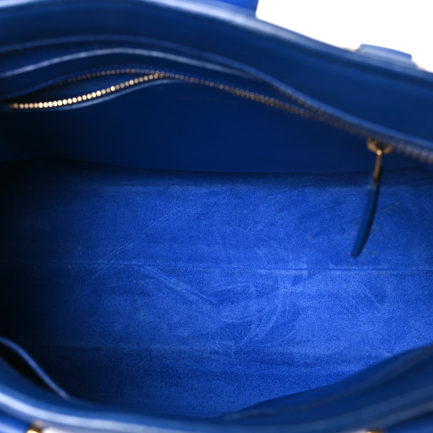Calfskin Small Monogram Cabas Blue Majorelle