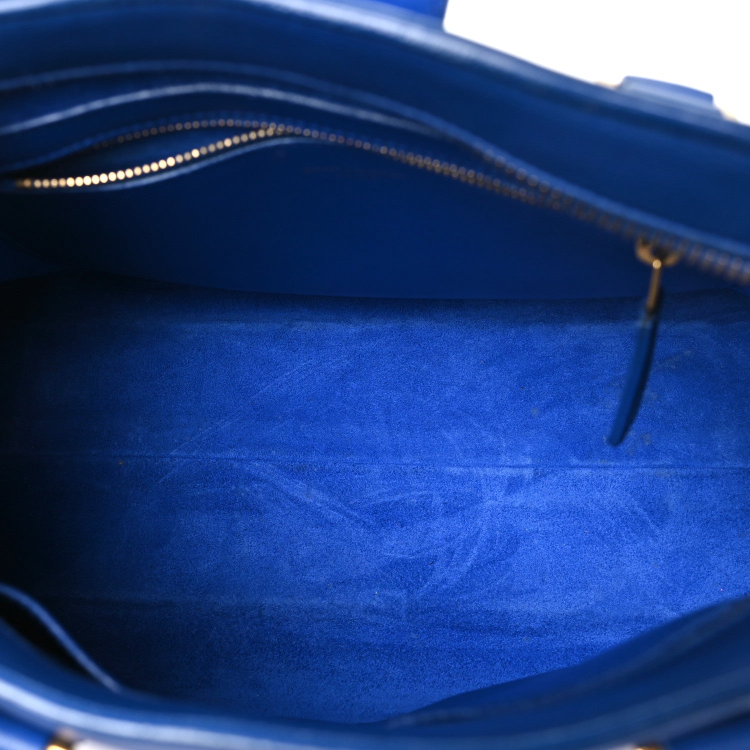 Saint Laurent Calfskin Small Monogram Cabas Blue Majorelle 5 of 10