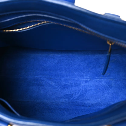 Saint Laurent Calfskin Small Monogram Cabas Blue Majorelle 5 of 10