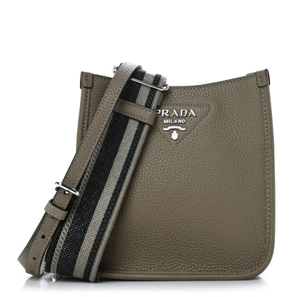 Prada Vitello Daino Soft Mini Hobo Messenger Bag Argilla 1 of 8
