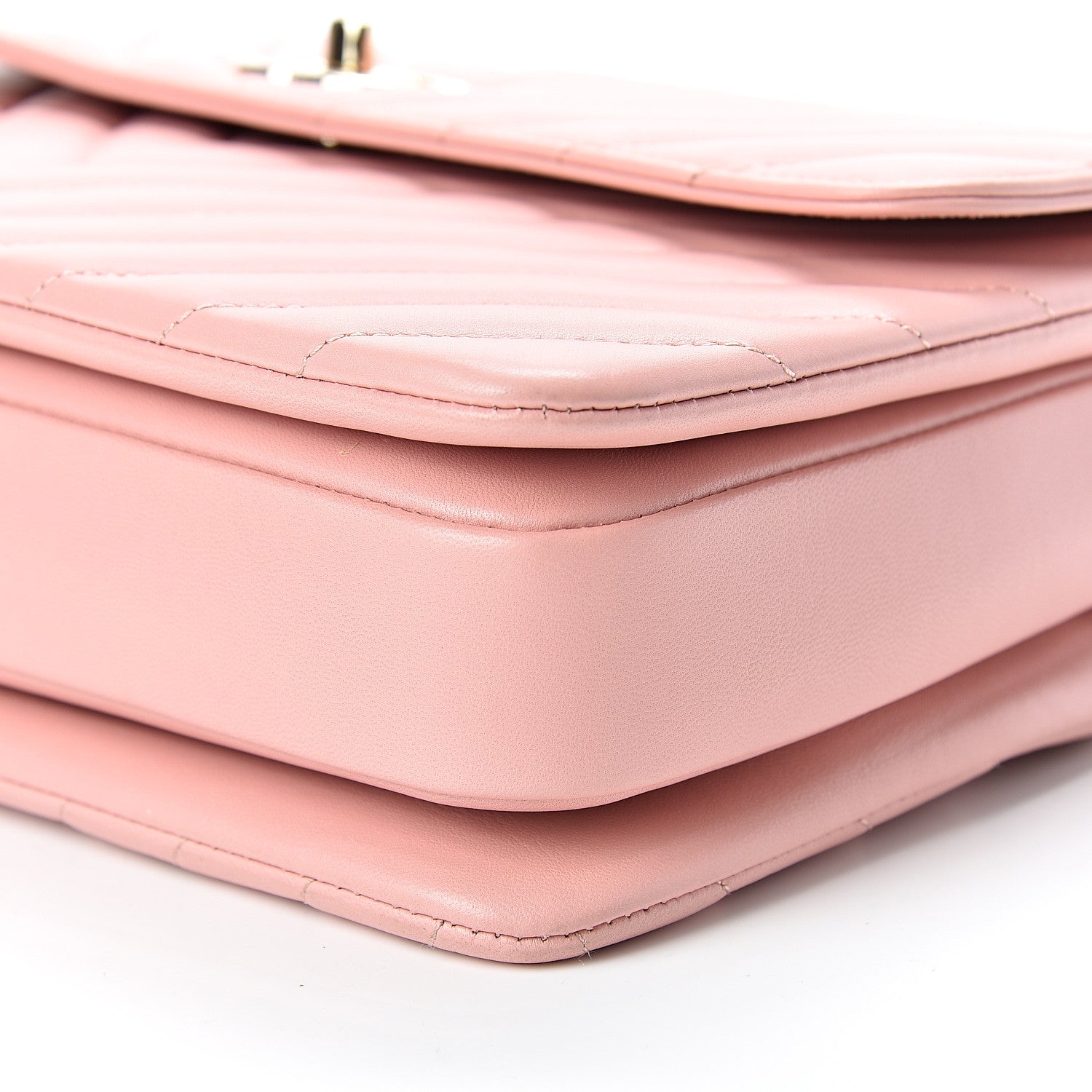 Chanel Lambskin Chevron Quilted Medium Trendy CC Dual Handle Flap Bag Pink 9 of 12