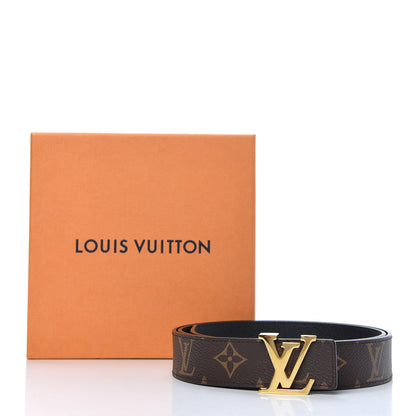 Louis Vuitton Calfskin Monogram 30mm LV Initiales Reversible Belt 90 36 Black 6 of 6