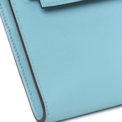 Hermes Swift Kelly Cut Clutch Pochette Bleu Saint Cyr 8 of 9