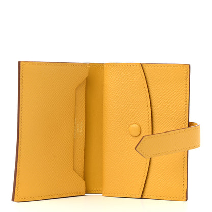 Hermes Epsom Mini Bearn Wallet Jaune Ambre 5 of 7