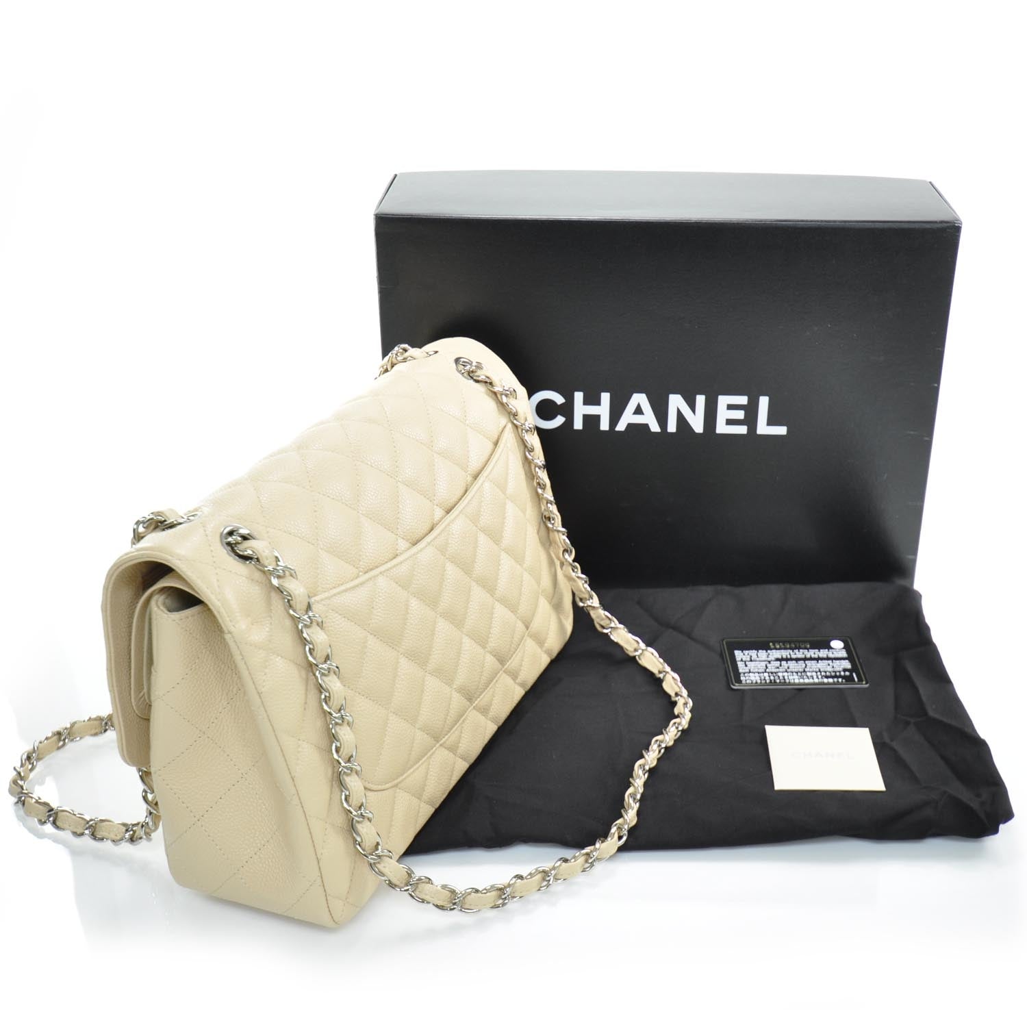 Chanel Caviar Jumbo Double Flap Beige Clair 3 of 10