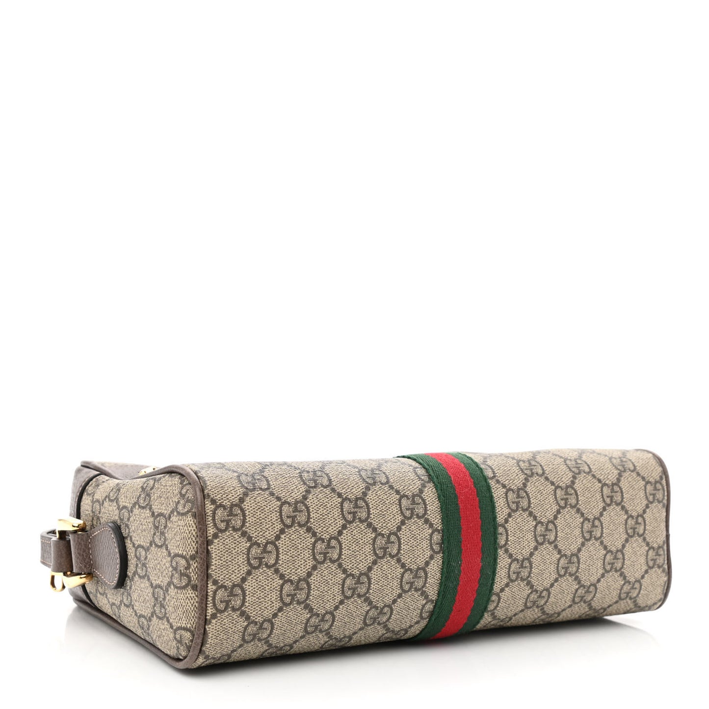 GG Supreme Monogram Web Small Ophidia Shoulder Bag Brown