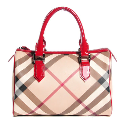 Burberry Nova Check Chester Bowling Small Bag Red 1 of 7
