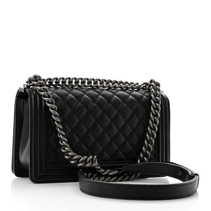 Chanel Caviar Quilted Medium Boy Flap Black 3 of 11