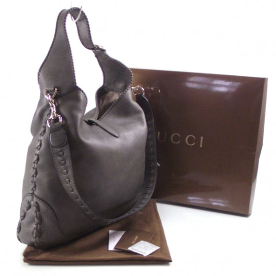 Leather New Jackie Hobo Gray