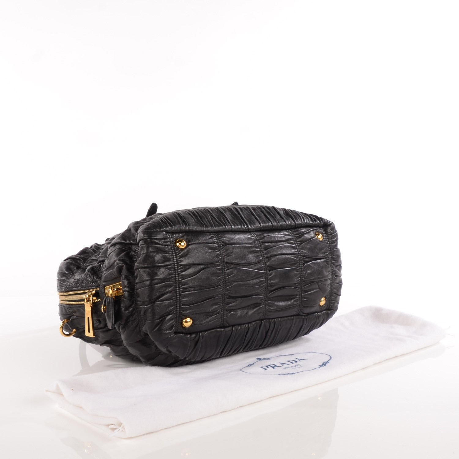 Prada Nappa Gaufre Tote Nero Black 4 of 11