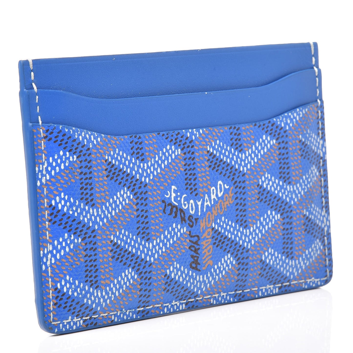 Goyardine Saint Sulpice Card Holder Sky Blue