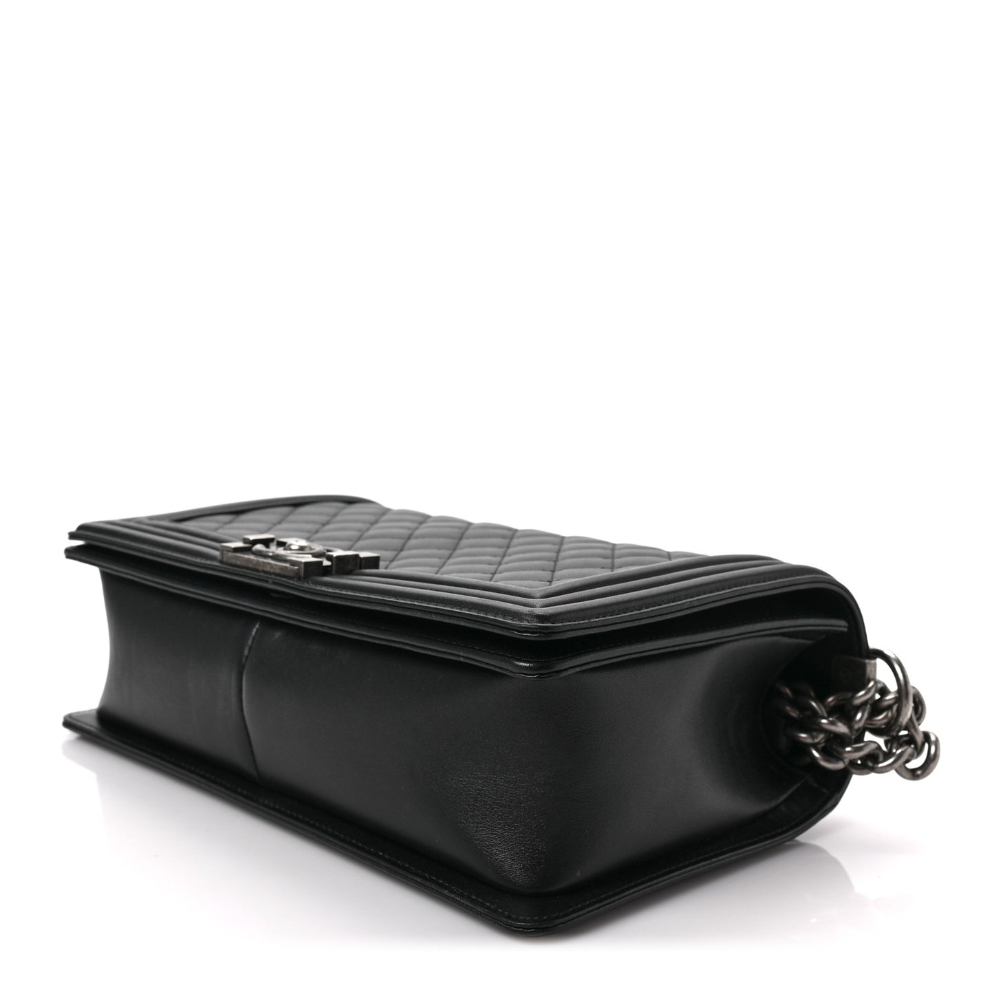 Calfskin Quilted New Medium Boy Flap Black