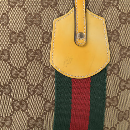 Gucci Monogram Web Medium Jolie Tote Yellow 16 of 17