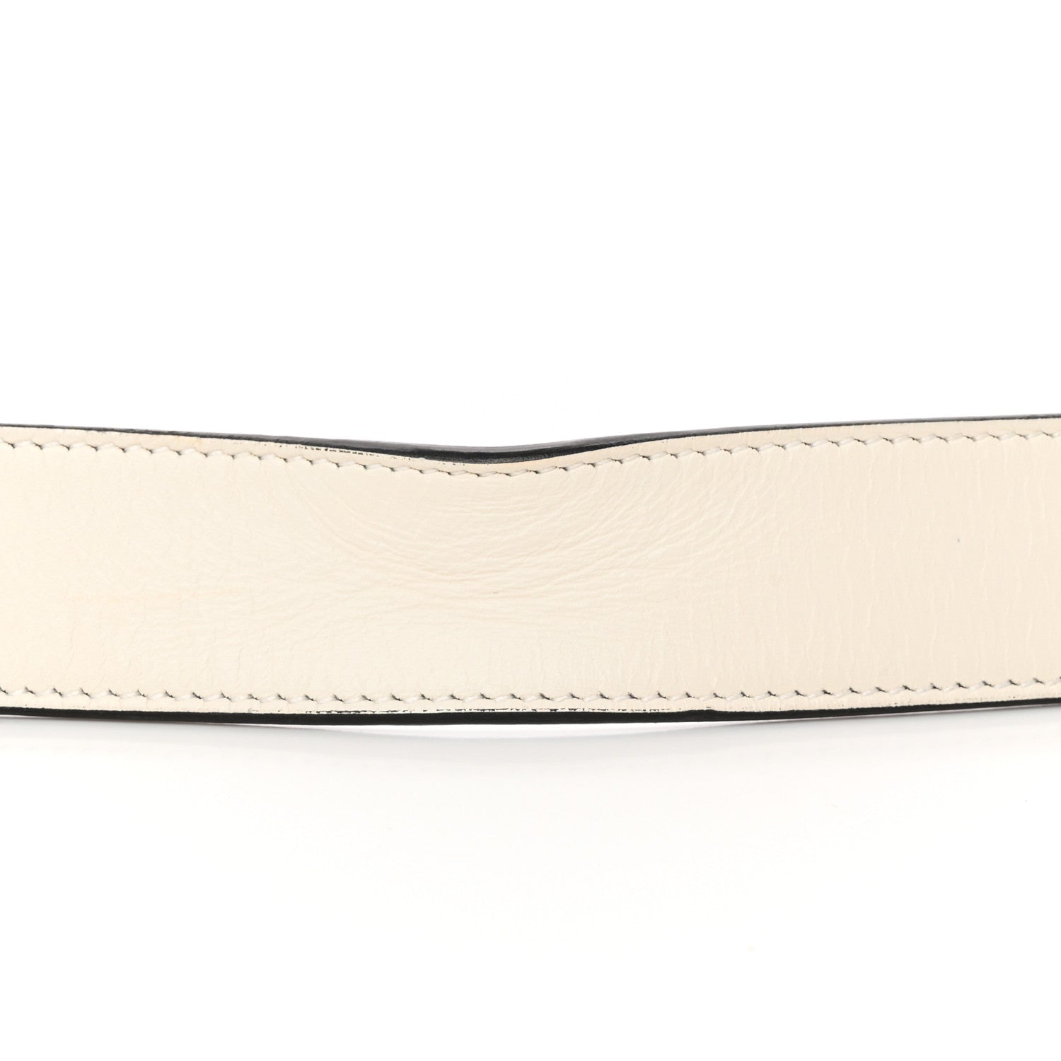 Gucci Calfskin Trapuntata Zumi 30mm Belt 85 34 White 6 of 9