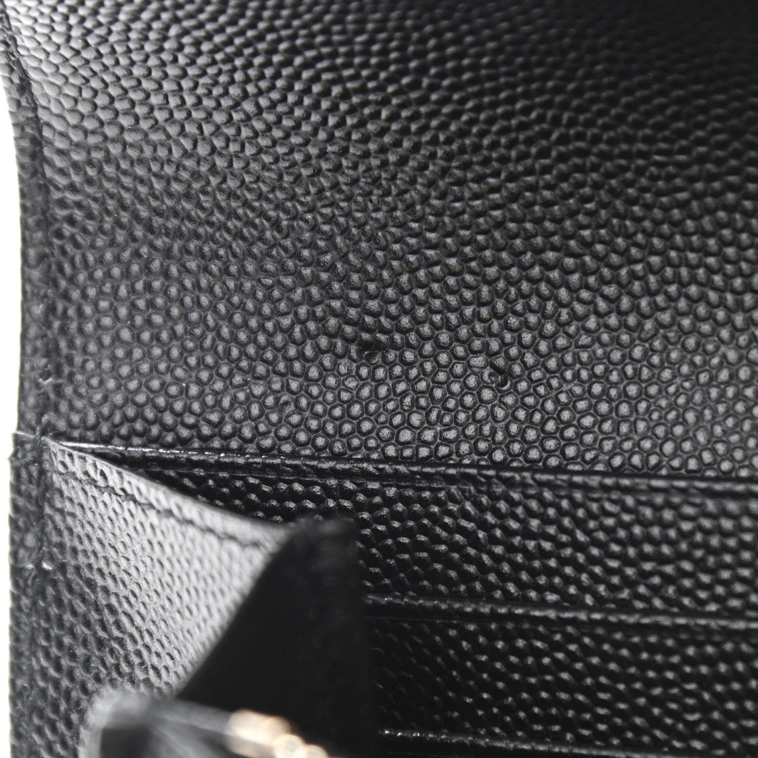 Saint Laurent Calfskin Matelasse Chevron Monogram Flap Wallet Black 7 of 9