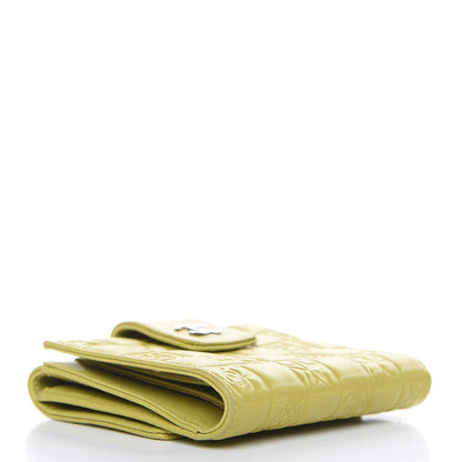 Chanel Lambskin Precious Symbols French Flap Wallet Chartreuse 4 of 15
