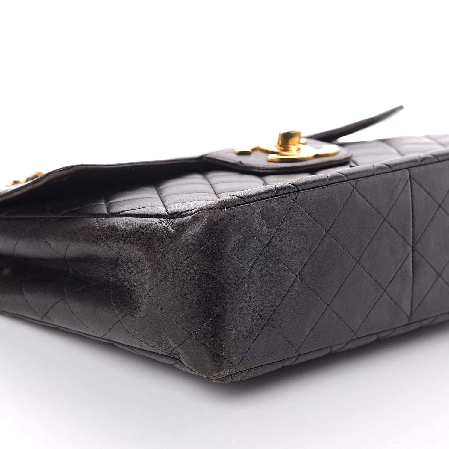 Chanel Lambskin Quilted Jumbo Single Flap Black 8 of 9
