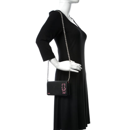 Prada Saffiano Pradamalia Mini Chain Bag Black Begonia 2 of 11