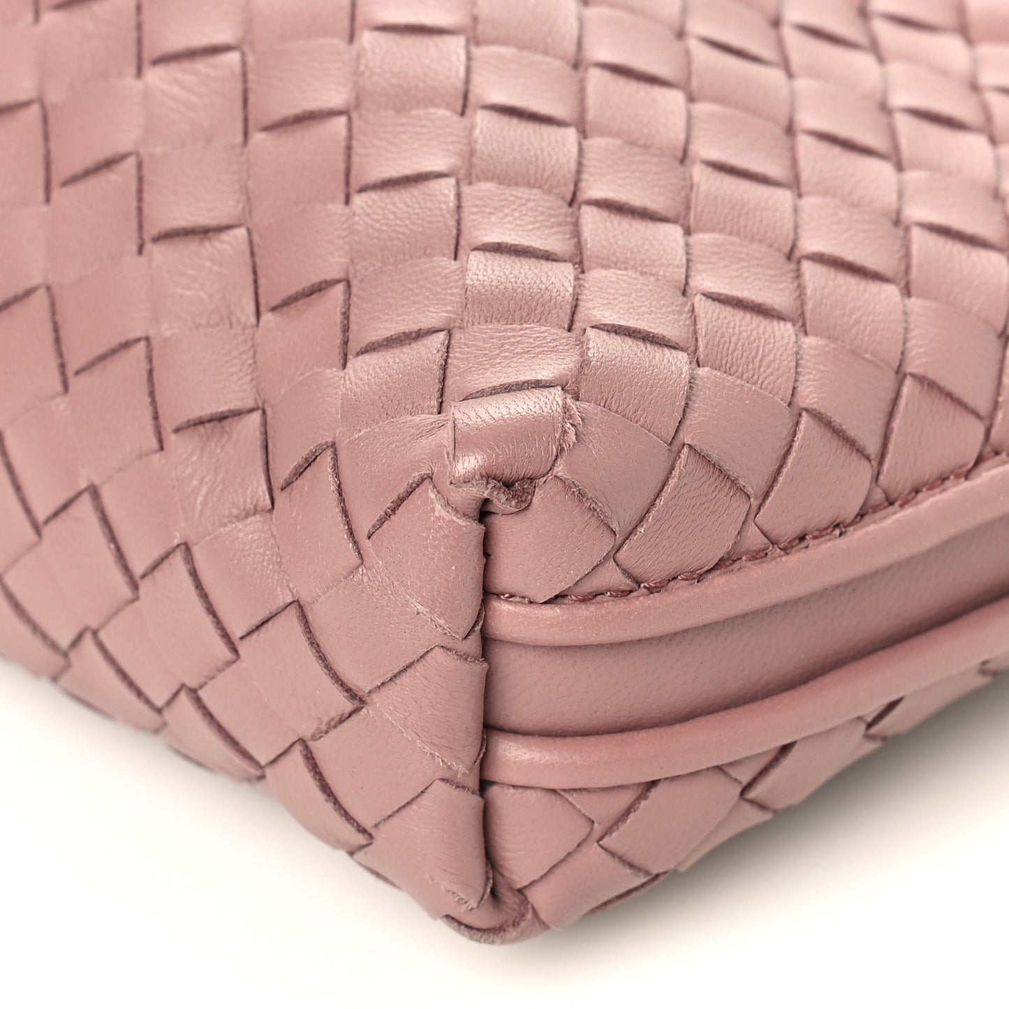 Nappa Intrecciato Nodini Crossbody Messenger Deco Rose