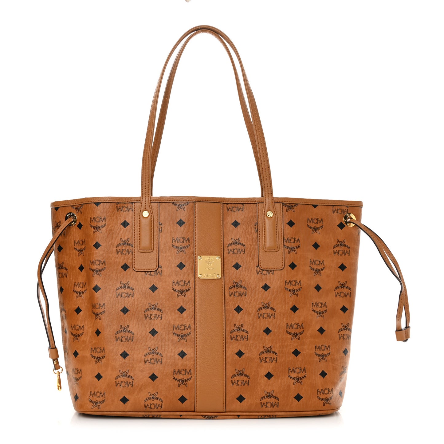 Visetos Medium Liz Reversible Shopper Tote Cognac