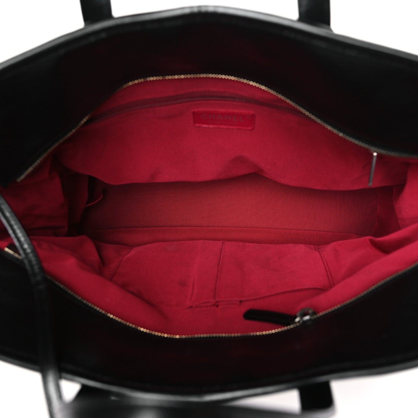 Aged Calfskin Quilted Large Gabrielle Shopping Tote Black
