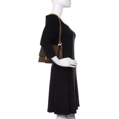 Fendi Vitello Grace Matte Small Kan U Shoulder Bag Wood 2 of 9