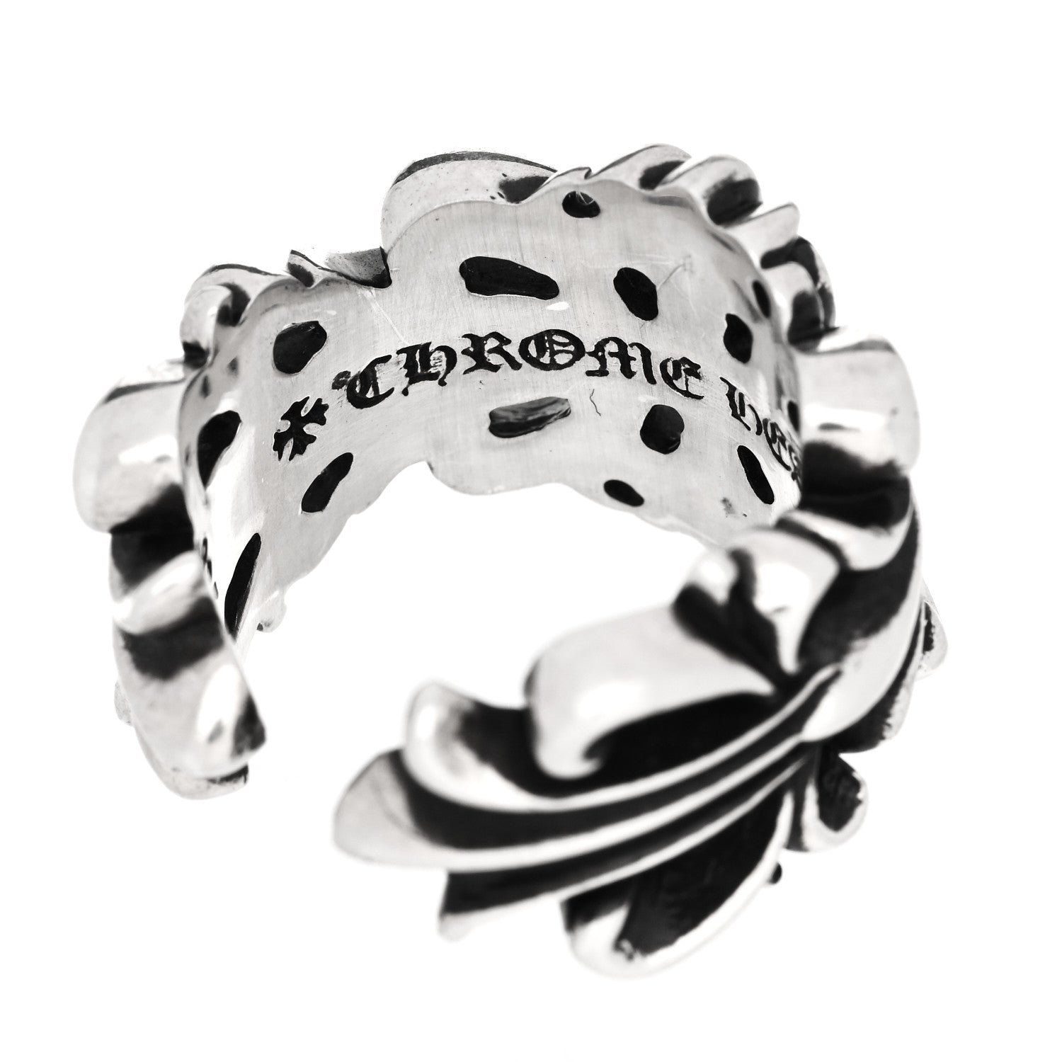 Chrome Hearts Sterling Silver Double Floral Cross Ring 54 7 6 of 6