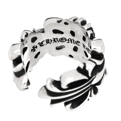 Chrome Hearts Sterling Silver Double Floral Cross Ring 54 7 6 of 6