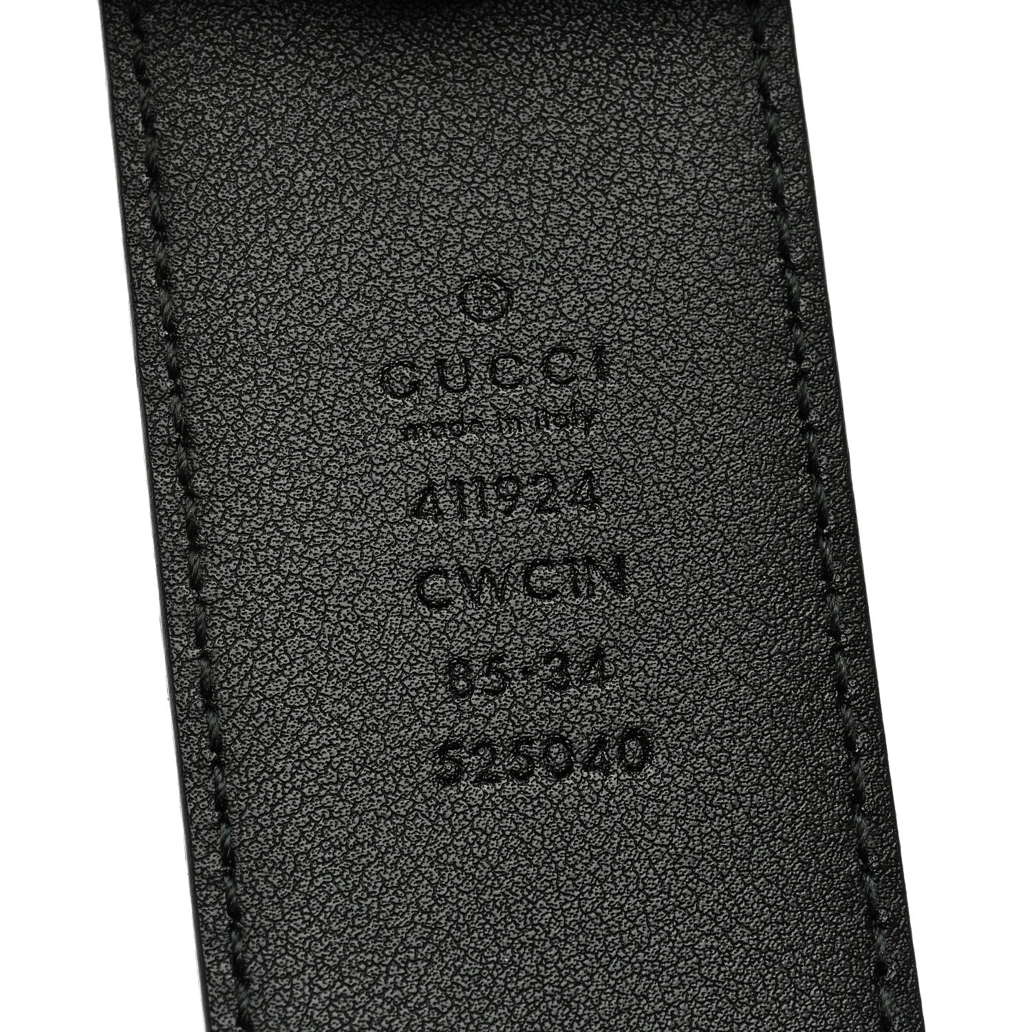 Gucci Guccissima Signature Interlocking G 40mm Belt 85 34 Black 3 of 4