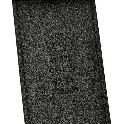 Gucci Guccissima Signature Interlocking G 40mm Belt 85 34 Black 3 of 4