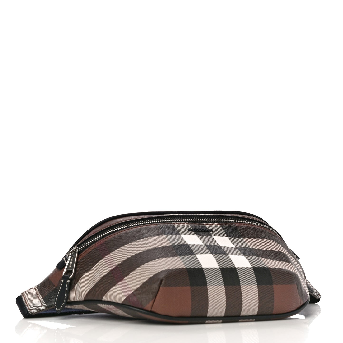 E-canvas Check Bum Bag Dark Birch Brown