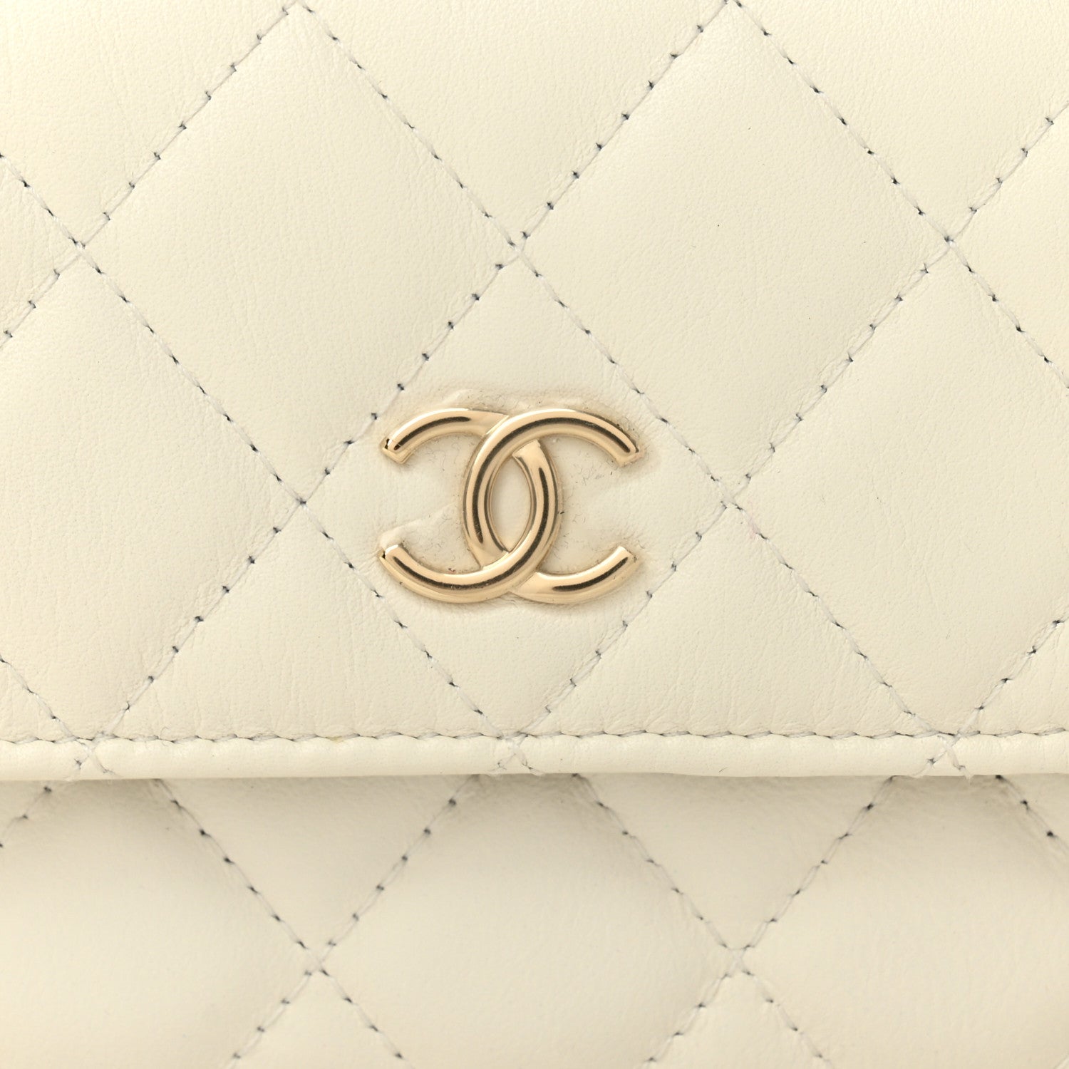 Chanel Calfskin Quilted Maxi Pearls Clutch With Chain  White 9 of 12