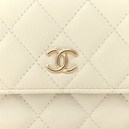 Chanel Calfskin Quilted Maxi Pearls Clutch With Chain  White 9 of 12