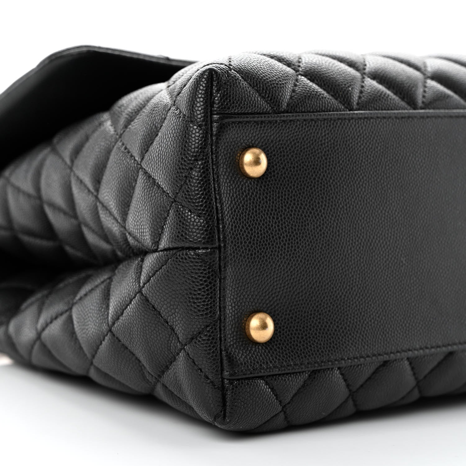 Chanel Caviar Quilted Medium Coco Handle Flap Black 9 of 11