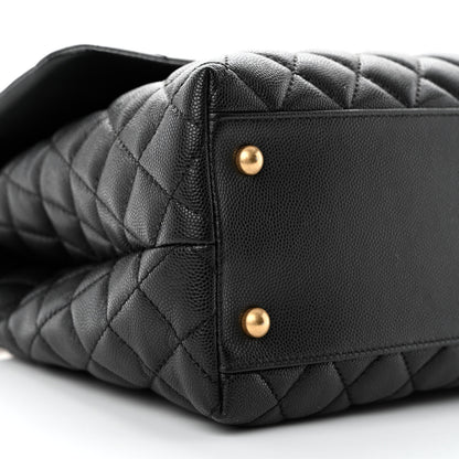Chanel Caviar Quilted Medium Coco Handle Flap Black 9 of 11
