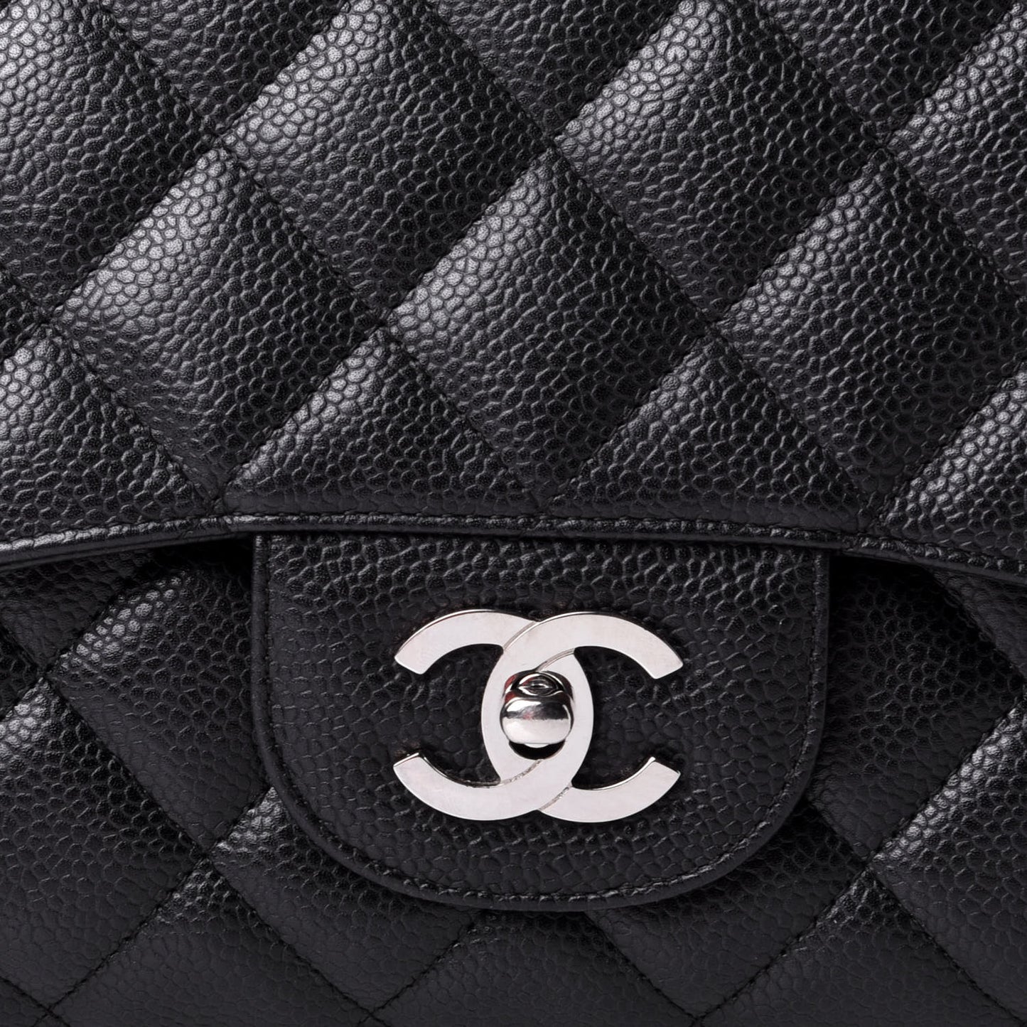 Caviar Quilted Jumbo Single Flap Black