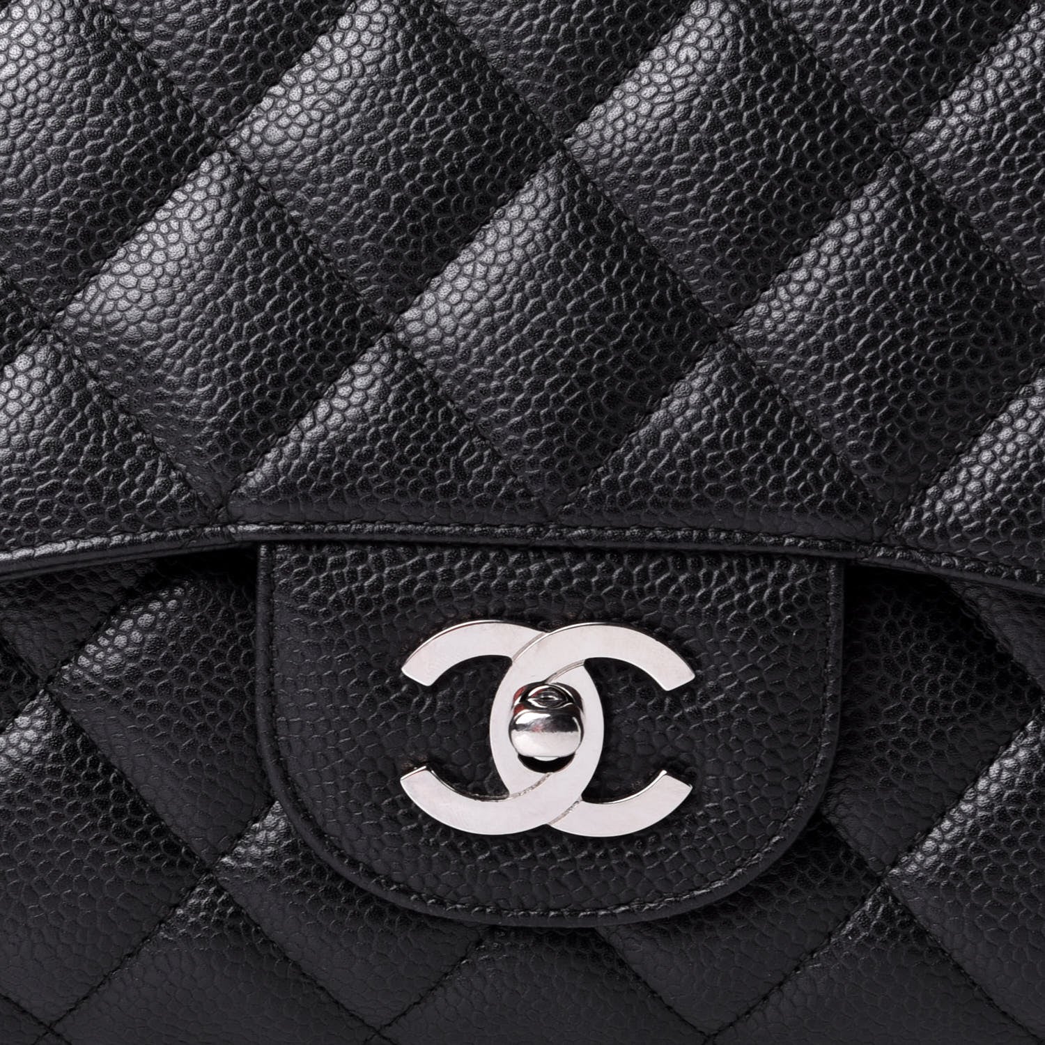 Chanel Caviar Quilted Jumbo Single Flap Black 8 of 10