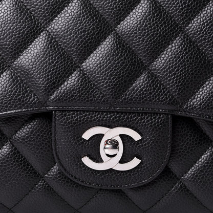 Chanel Caviar Quilted Jumbo Single Flap Black 8 of 10