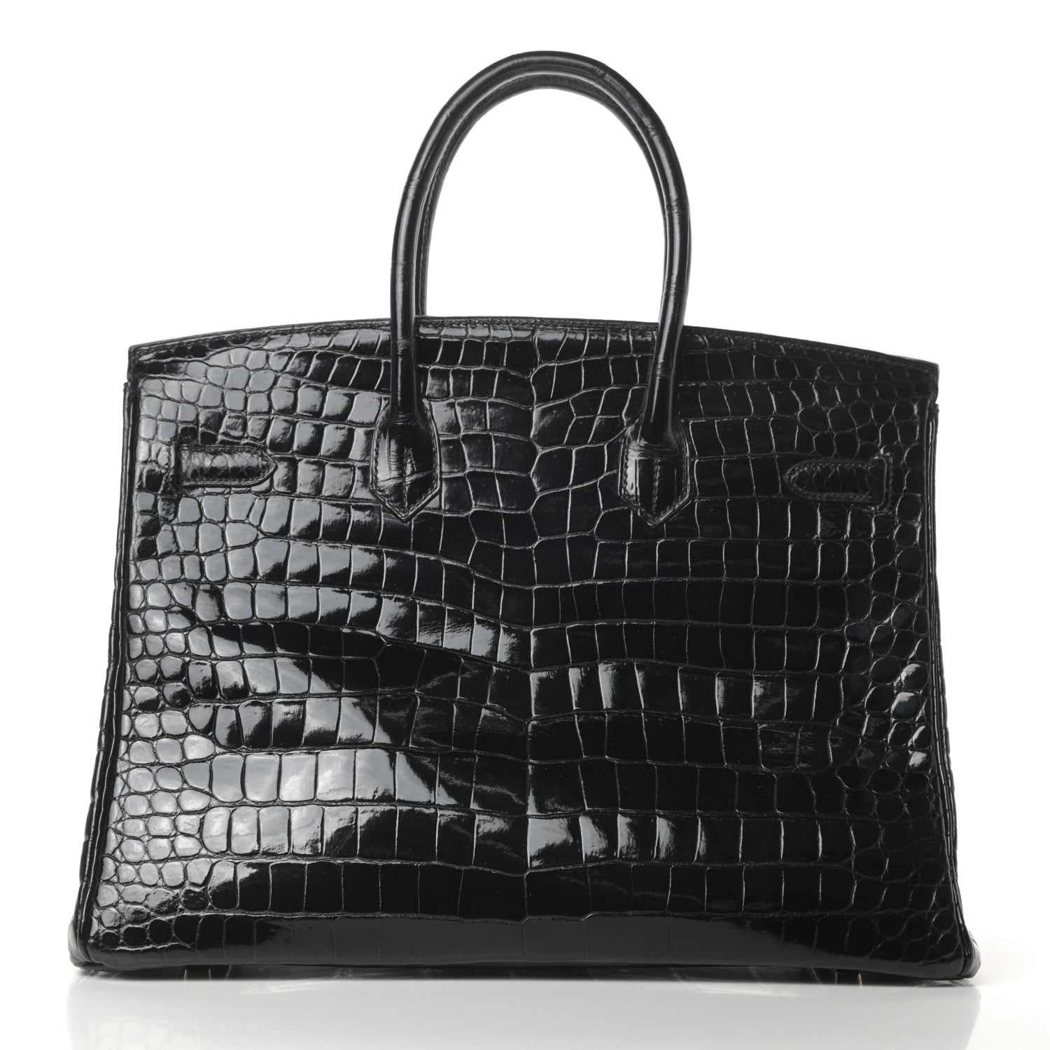 Hermes Shiny Porosus Crocodile Birkin 35 Black 4 of 30