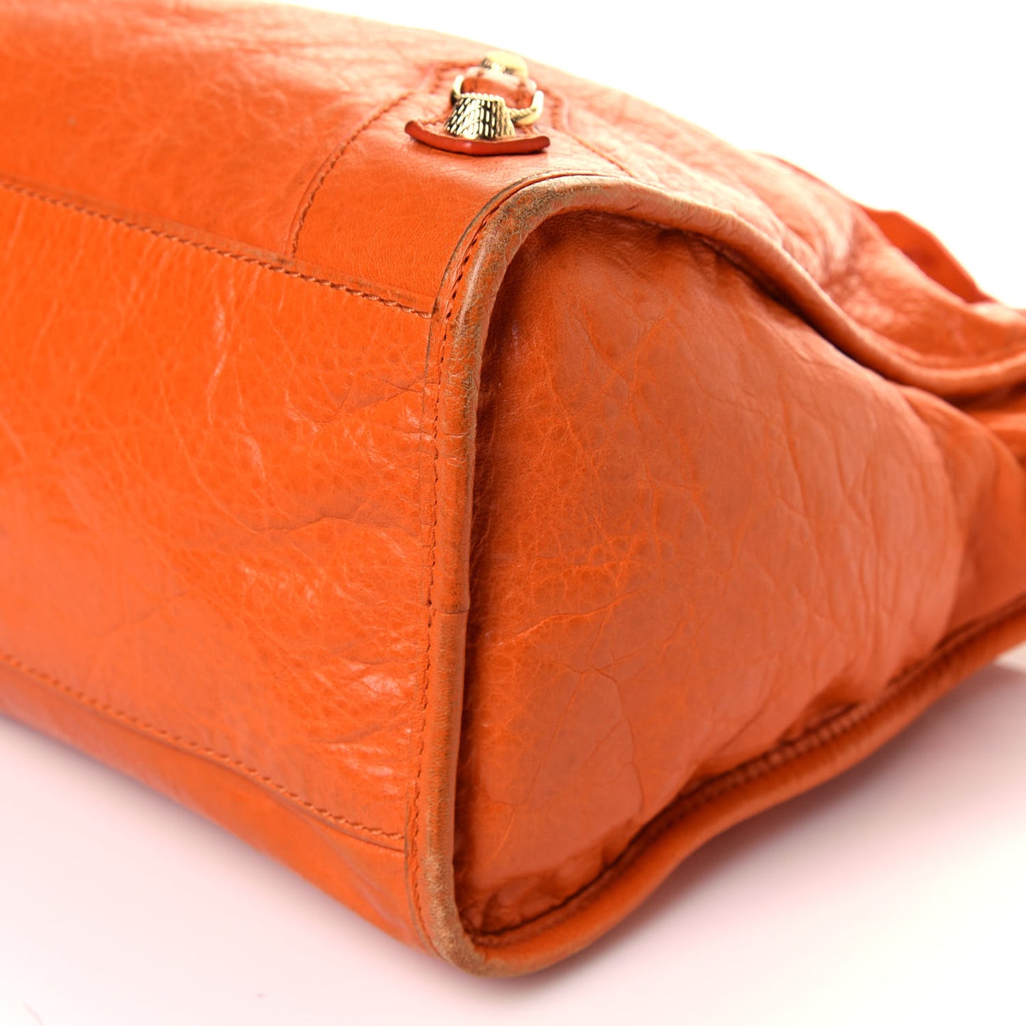 Agneau Giant 12 Gold Hardware City Tangerine