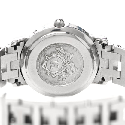 Hermes Stainless Steel 24mm Clipper Quartz Watch Pink 8 of 8