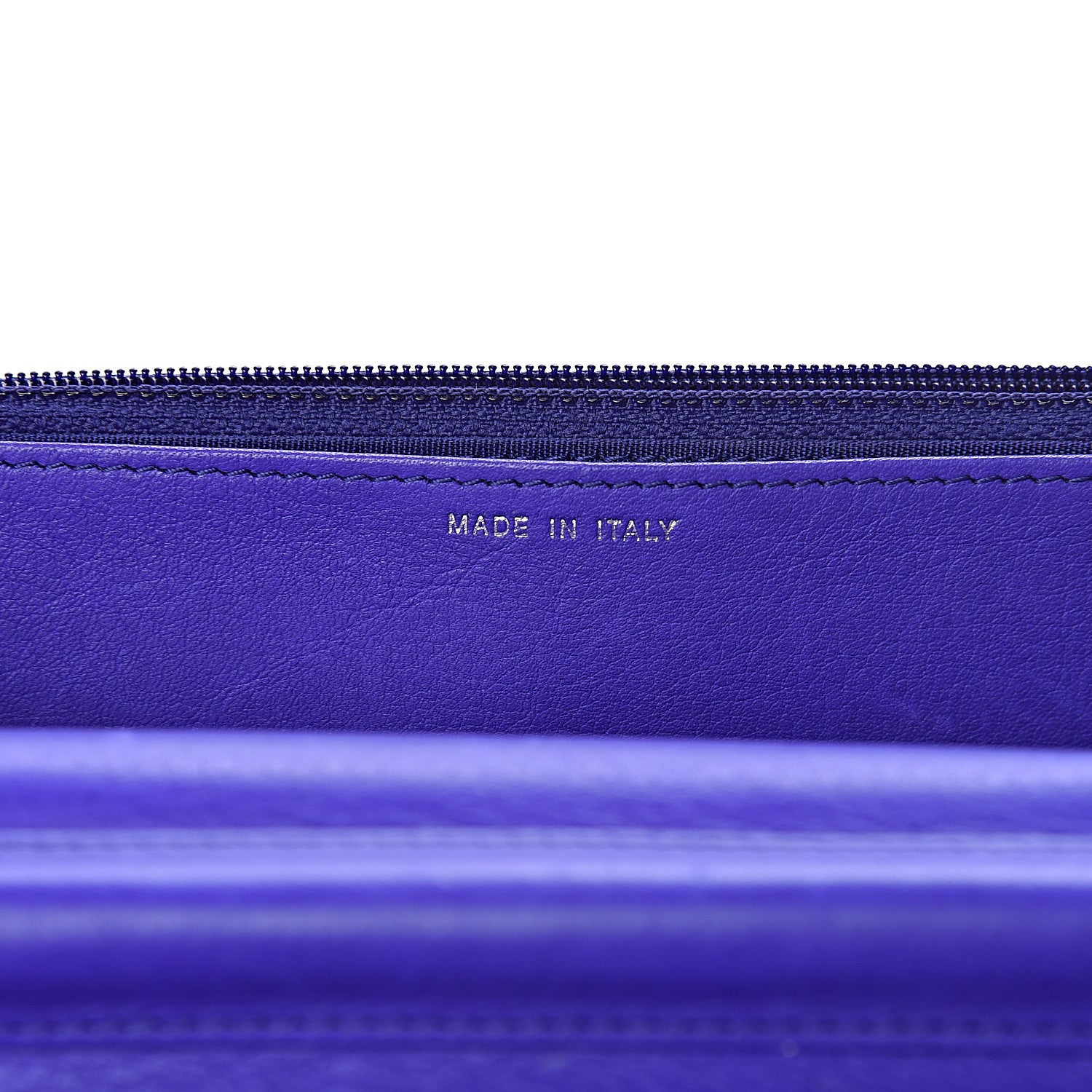 Chanel Calfskin Quilted Fancy CC Wallet On Chain WOC Blue 7 of 14