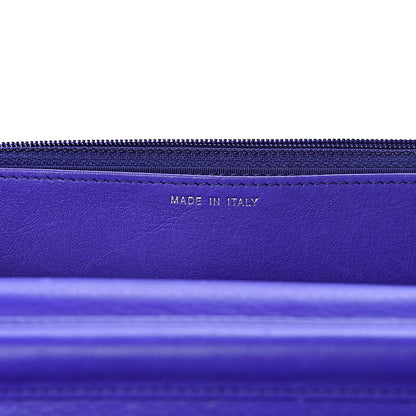 Chanel Calfskin Quilted Fancy CC Wallet On Chain WOC Blue 7 of 14