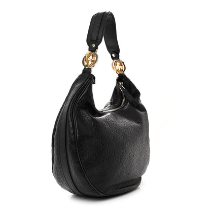 Gucci Guccissima Medium GG Twins Hobo Black 3 of 13