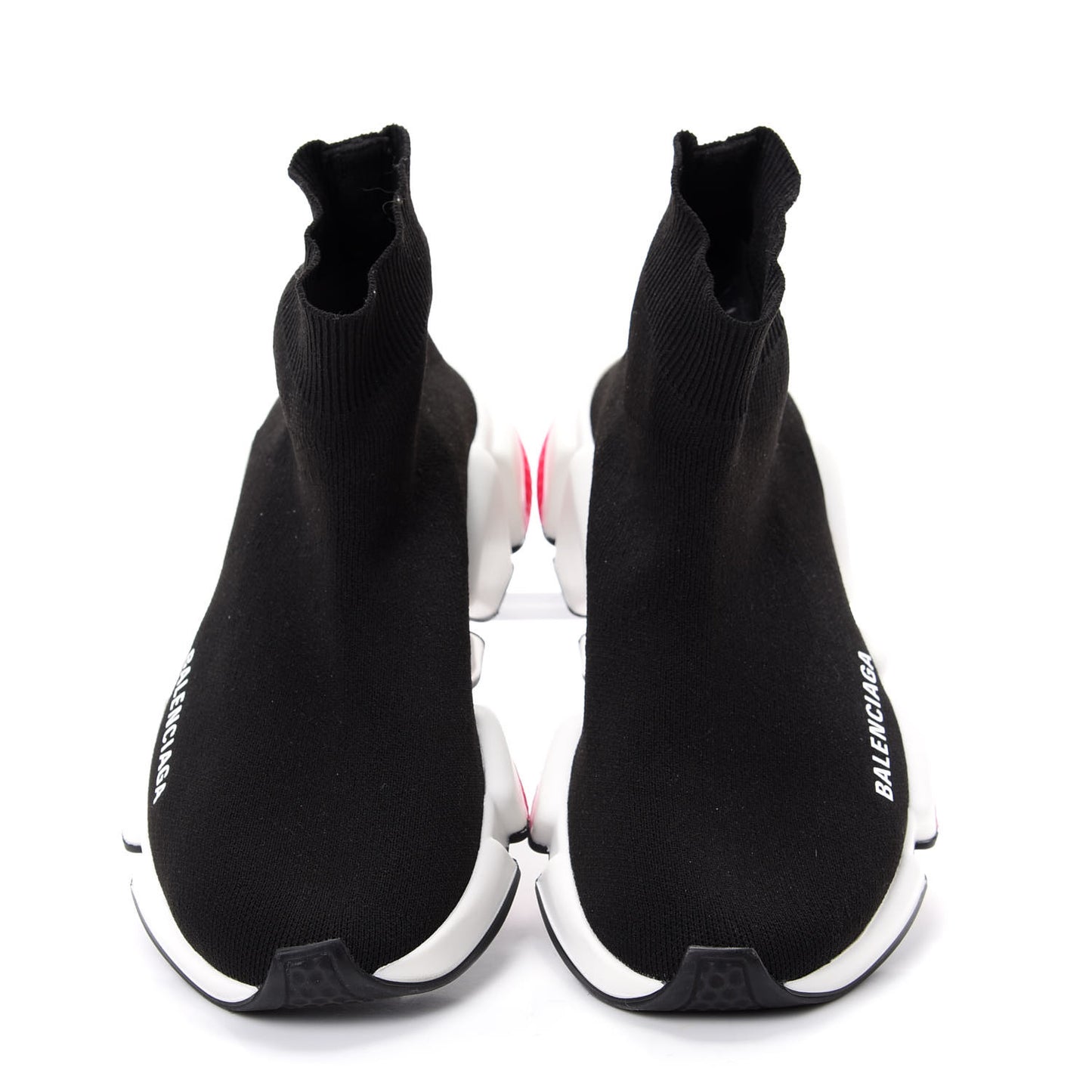Neoprene Knit Womens Speed Sneakers 36 Black Pink