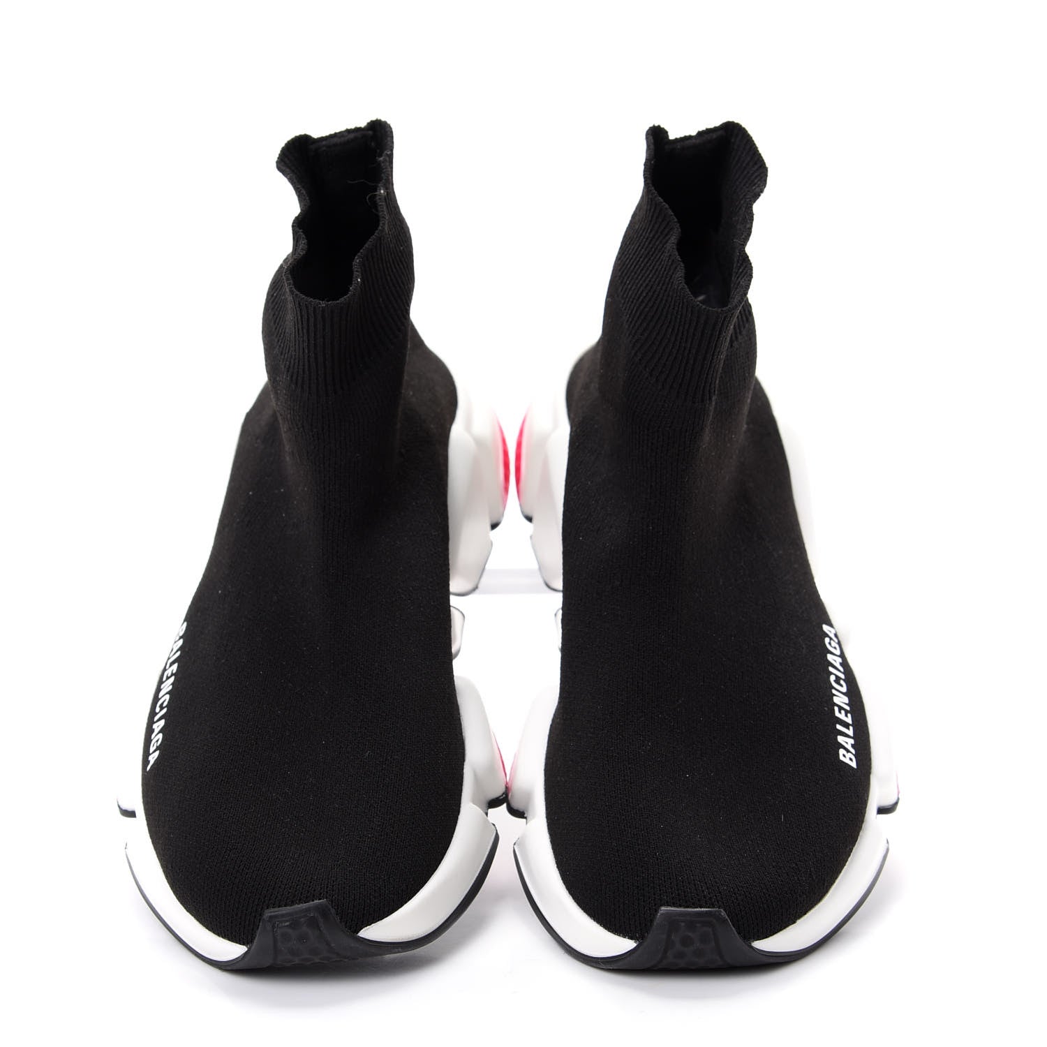 Balenciaga Neoprene Knit Womens Speed Sneakers 36 Black Pink 5 of 10