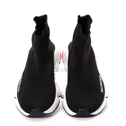 Balenciaga Neoprene Knit Womens Speed Sneakers 36 Black Pink 5 of 10